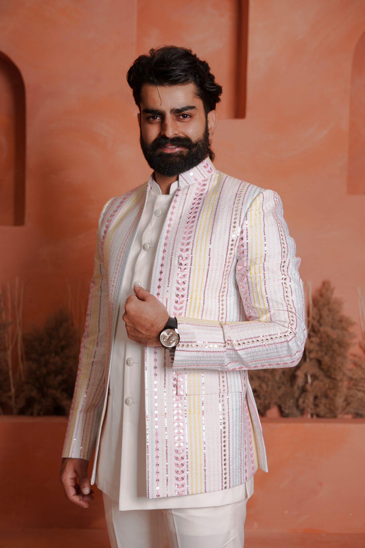 Open Jodhpuri AMG Short White