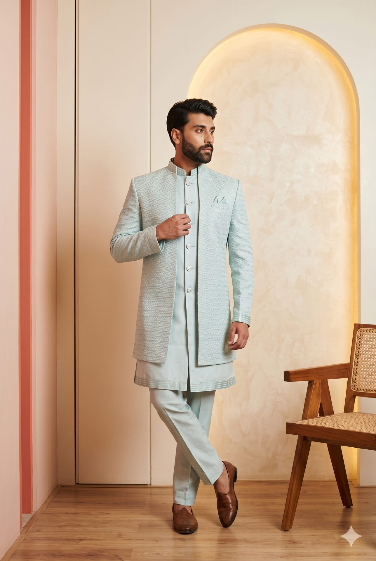 Indowestern-Designer-Seagreen