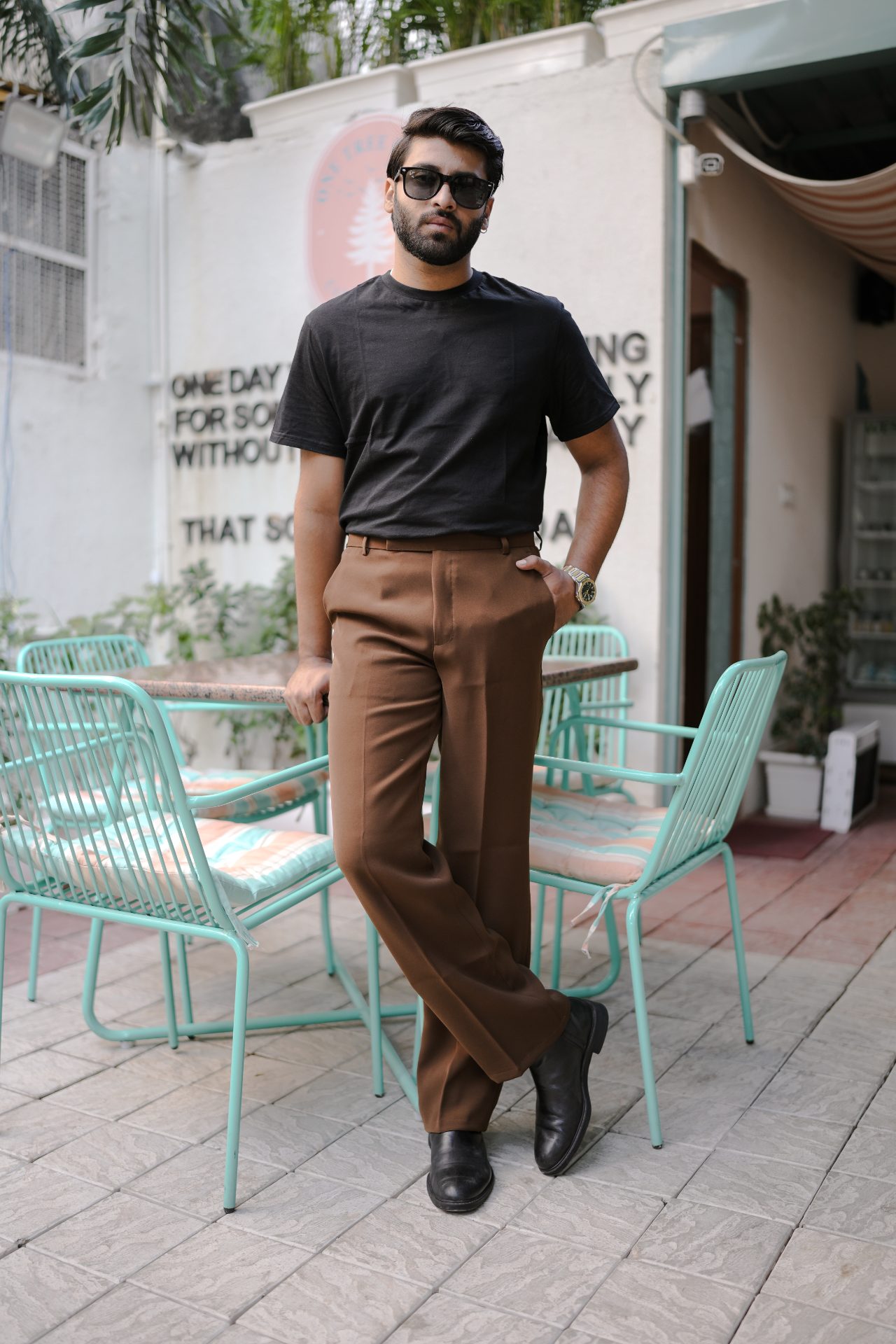 Japanese Dark Brown Pant-Straight Fit
