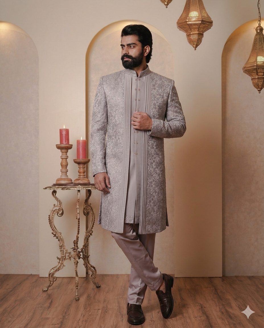 Indowestern Long Peach