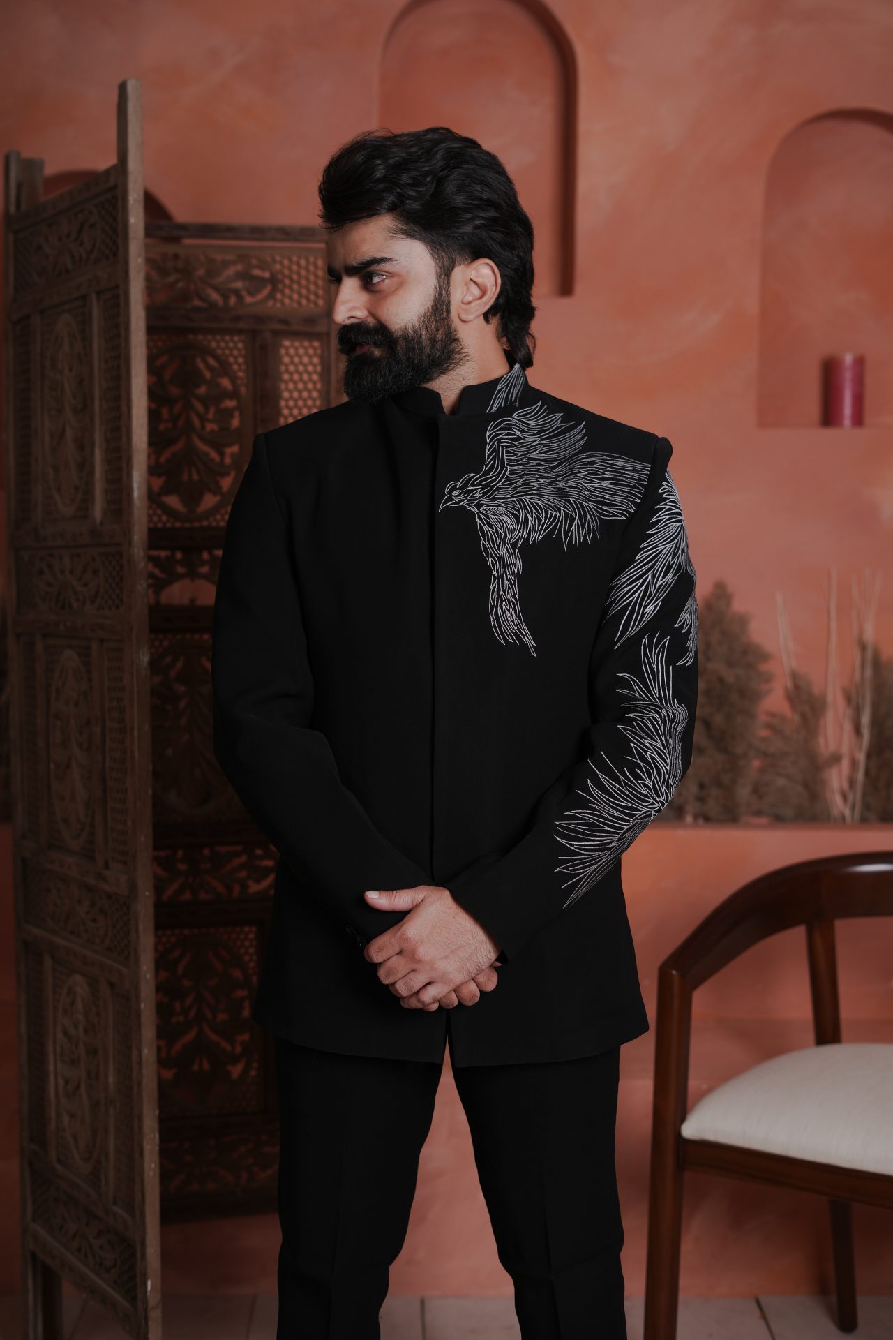 Jodhpuri Designer Eagle Black