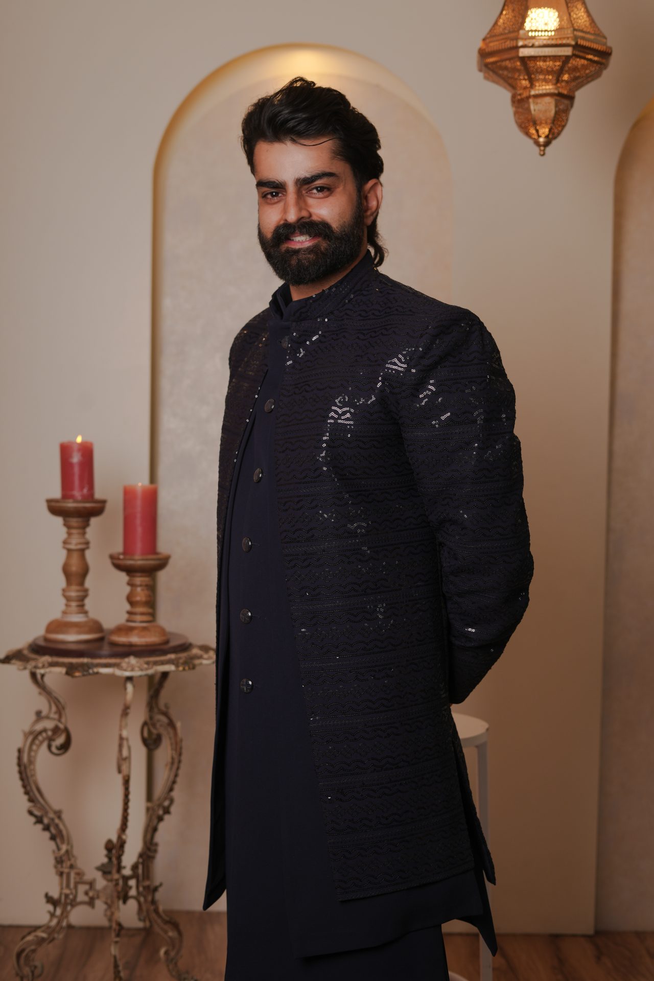 Indowestern 3Layer Navyblue