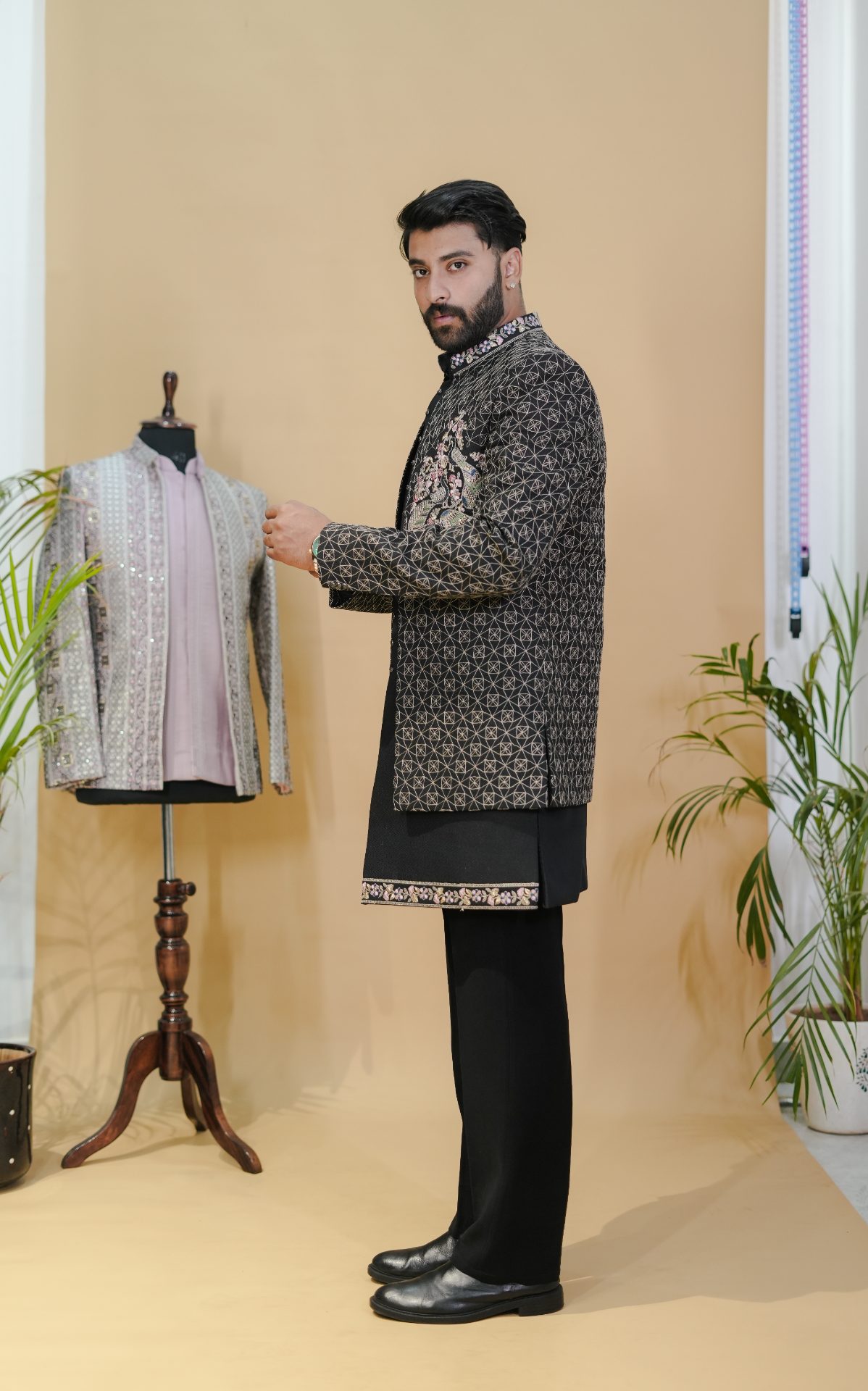 Indowestern Peacock black